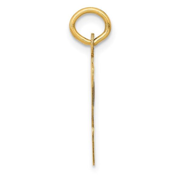 14k Yellow Gold Madison Collection LG Classic Script Initial V Pendant - Picture 2 of 5